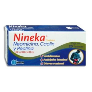 Nineka Neomicina Caolín Pectina 129mg/280mg/30mg 20 Tabletas Novag
