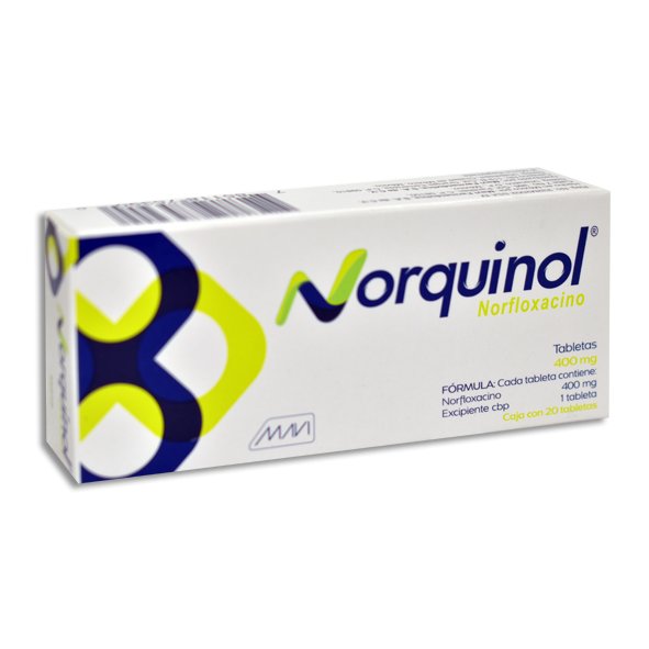 Norquinol Norfloxacino 400mg 20 Tabletas Mavi