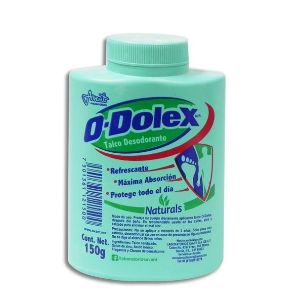 O-Dolex Talco Desodorante Naturals 150g Avant Laboratorios