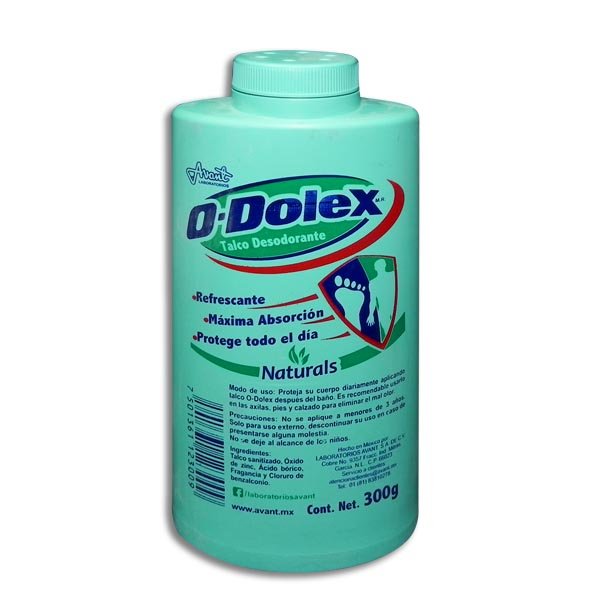 O-Dolex Talco Desodorante Naturals 300g Avant Laboratorios