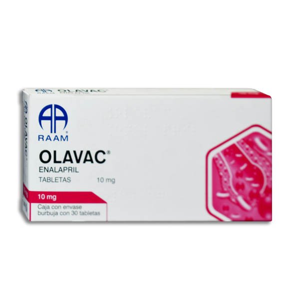 Olavac Enalapril 10mg 30 Tabletas Raam