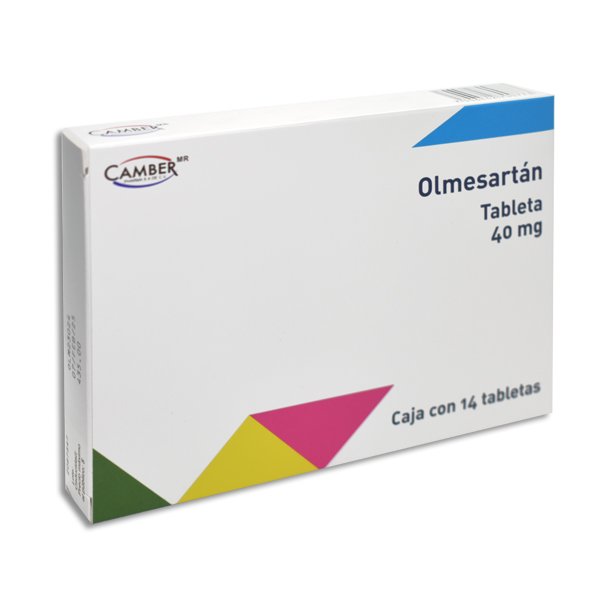 Olmesartán Medoxomilo 40mg 14 Tabletas Camber Pharma