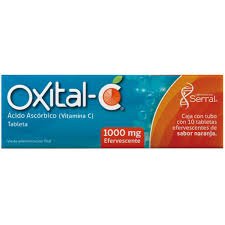Oxital-C Ácido Ascórbico 1,000mg 10 Tabletas Efervescente Laboratorios Serral