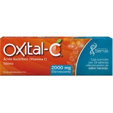Oxital-C Ácido Ascórbico 2,000mg 10 Tabletas Efervescente Laboratorios Serral