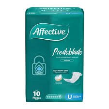 Pañal Adulto Predoblado Unitalla 10 Piezas Affective