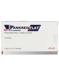 Pankreoflat Pancreatina Dimeticona 170mg/80mg 30 Tabletas Takeda