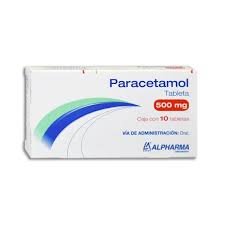 Paracetamol 500mg 10 Tabletas Alpharma Laboratorios