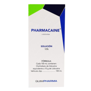 Pharmacaine Lidocaína 10% Solucion 100ml Spray Quimpharma