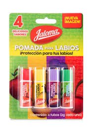 Pomada Labios 4 Sabores Piña Manzana Violeta Cereza Jaloma