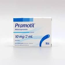Pramotil Metoclopramida 10mg/2ml 6 Ampolletas Inyectables Pisa