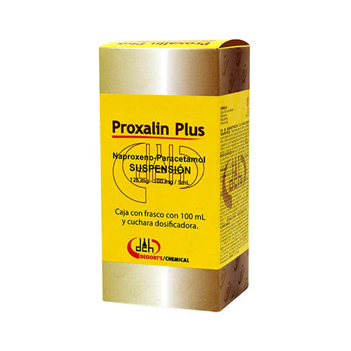 Proxalin Plus Naproxeno Paracetamol Suspensión Proxalin Plus Naproxeno Paracetamol Suspensión 125mg/100mg/5ml 100ml Degort´s Chemical
