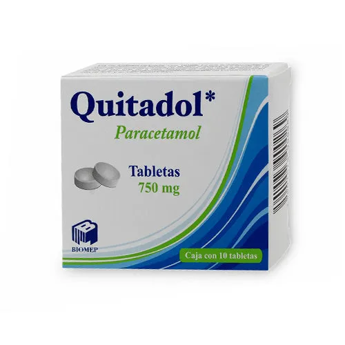 Quitadol Paracetamol 750mg 10 Tabletas Biomep