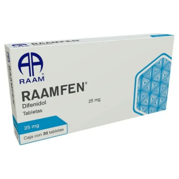 Raamfen Difenidol 25mg 30 Tabletas Raam