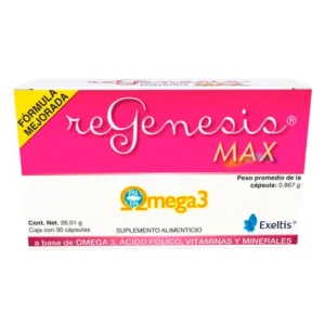 Regenesis Max Omega 3 Ácido Fólico Vitaminas Minerales 30 Cápsulas Exeltis