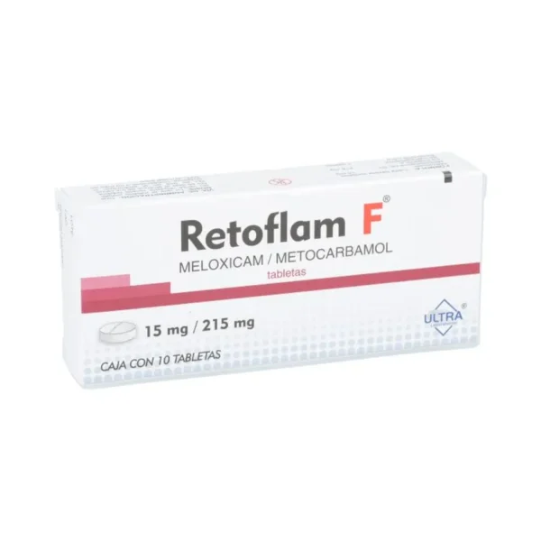 Retoflam F Metocarbamol Meloxicam 215mg/15mg 10 Tabletas Ultra Laboratorios
