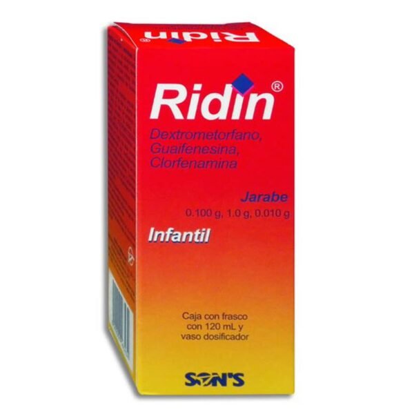 Ridin Dextrometorfano Guaifenesina Clorfenamina Jarabe Pediátrico 120ml Ridin Dextrometorfano Guaifenesina Clorfenamina Jarabe Pediátrico 120ml Son's