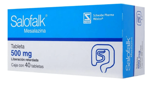 Salofalk Mesalazina 500mg 40 Tabletas Acción Retardada Schwabe Pharma México Salofalk Mesalazina 500mg 40 Tabletas Acción Retardada Schwabe Pharma México