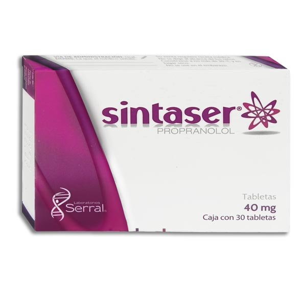 Sintaser Propranolol 40mg 30 Tabletas Serral Laboratorios