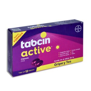 Tabcin Active Paracetamol 250mg Gripe/Tos 12 Cápsulas Bayer