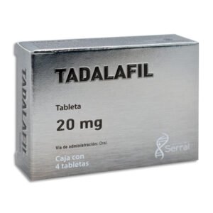 Tadalafil 20mg 4 Tabletas Serral Laboratorios