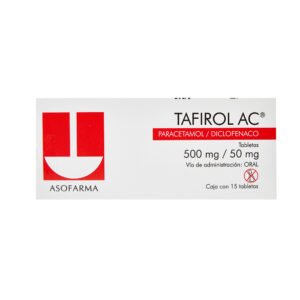 Tafirol AC Paracetamol Diclofenaco 500mg/50mg 15 Tabletas Asofarma