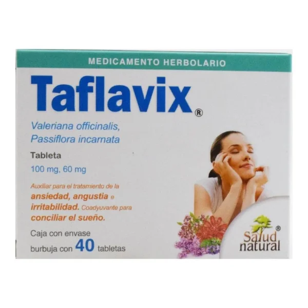 Taflavix Valeriana Officinalis Passiflora Incamata 40 Tabletas Salud Natural Taflavix Valeriana Officinalis Passiflora Incamata 100mg/60mg 40 Tabletas Salud Natural