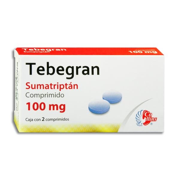 Tebegran Sumatriptán 100mg 2 Comprimidos Collins