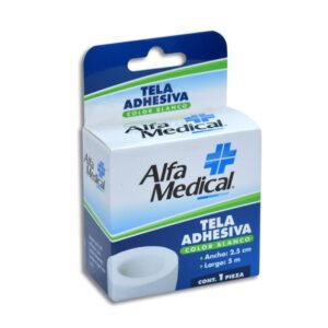Tela Adhesiva Blanca 2.5cm x 5m Alfa Medical