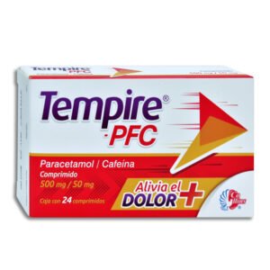 Tempire PFC Paracetamol Cafeína 500mg/50mg 24 Comprimidos Collins