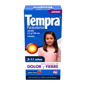 Tempra Paracetamol Jarabe 3.2g/100ml Infantil Fresa 120ml RB