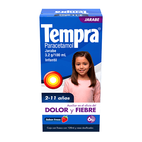 Tempra Paracetamol Jarabe 3.2g/100ml Infantil Fresa 120ml RB