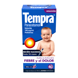 Tempra Paracetamol Solución 100mg/ml Pediátrica Uva 30ml RB