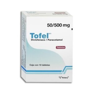 Tofel Diclofenaco Paracetamol 50/500mg 10 Tabletas Victory