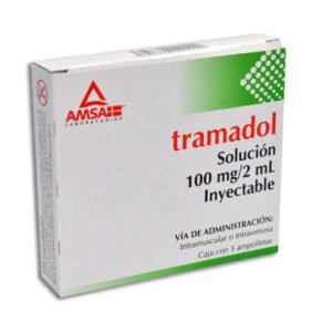 Tramadol Solución 100mg/2ml Inyectable 5 Ampolletas Amsa Laboratorios