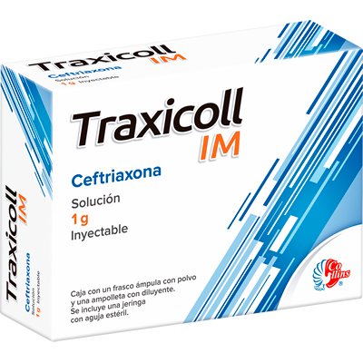 Traxicoll IM Ceftriaxona Solución 1g Inyectable Collins