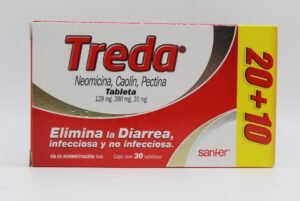 Treda Neomicina Caolín Pectina Tableta 129 mg 280 mg 30 mg 75 30 Tabletas