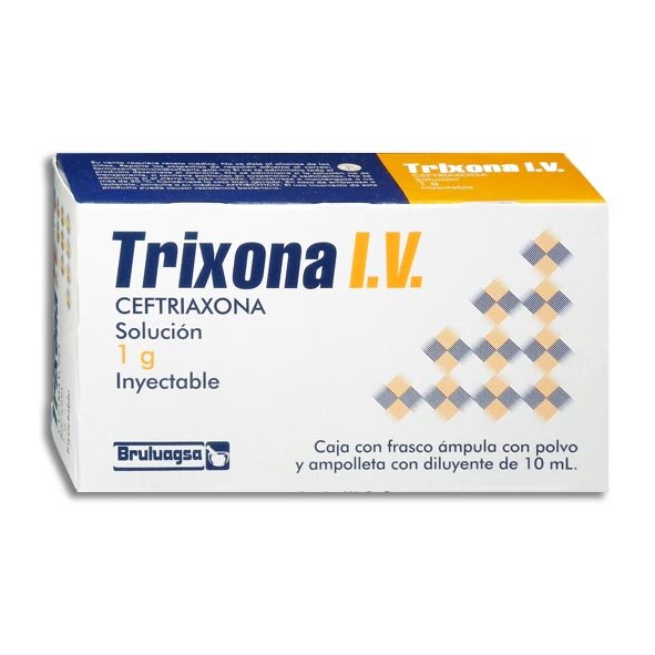 Trixona IV Ceftriaxona Solución 1g Inyectable 10 ML Bruluagsa