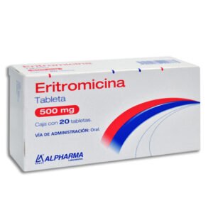 Tropharma Eritromicina 500mg 20 Tabletas Alpharma Laboratorios
