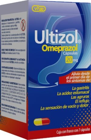 Ultizol Omeprazol 20mg 7 Cápsulas Vitae
