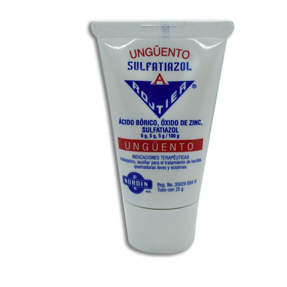 Ungüento Sulfatiazol Rojtier Ácido Borico Óxido Zinc 25g Nordin