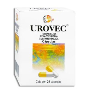 Urovec Tetraciclina Fenazopiridina Sulfametoxazol 24 Cápsulas Collins