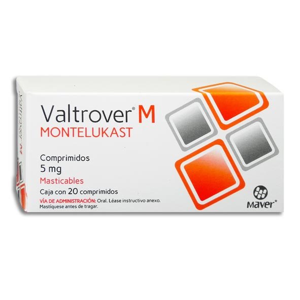 Valtrover M Montelukast 5mg Masticable 20 Comprimidos Maver