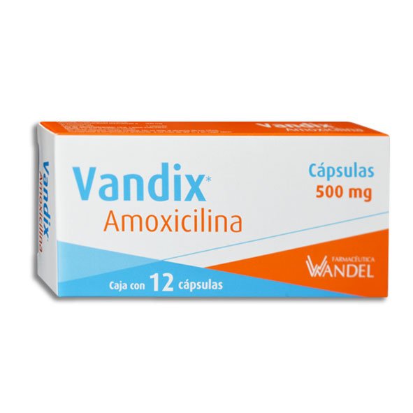 Vandix Amoxicilina 500mg 12 Cápsulas Farmacéutica Wandel