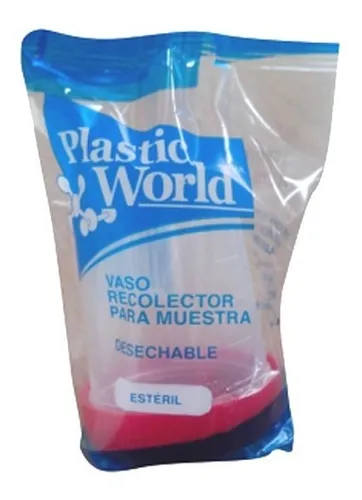 Vaso Recolector Muestra 100ml Plastic World