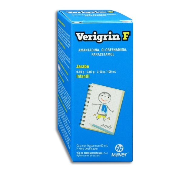 Verigrin F Amantadina Clofernamina Paracetamol Jarabe Infantil Maver Verigrin F Amantadina Clofernamina Paracetamol 0.50g/0.02g/3.0g Jarabe Infantil Maver