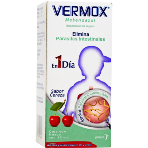 Vermox Mebendazol Cereza Suspensión 60mg/ml 10ml Janssen