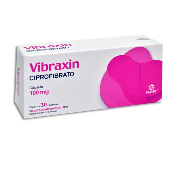 Vibraxin Ciprofibrato 100mg 30 Cápsulas