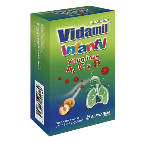Vidamil Infantil Vitaminas A C y D 15ml Alpharma